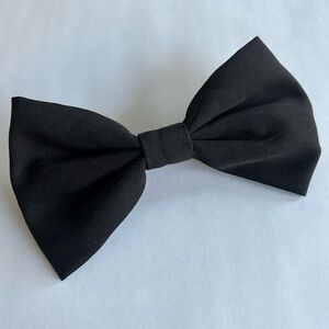 Black Bow Hair Barrette | Classic Fabric Bow